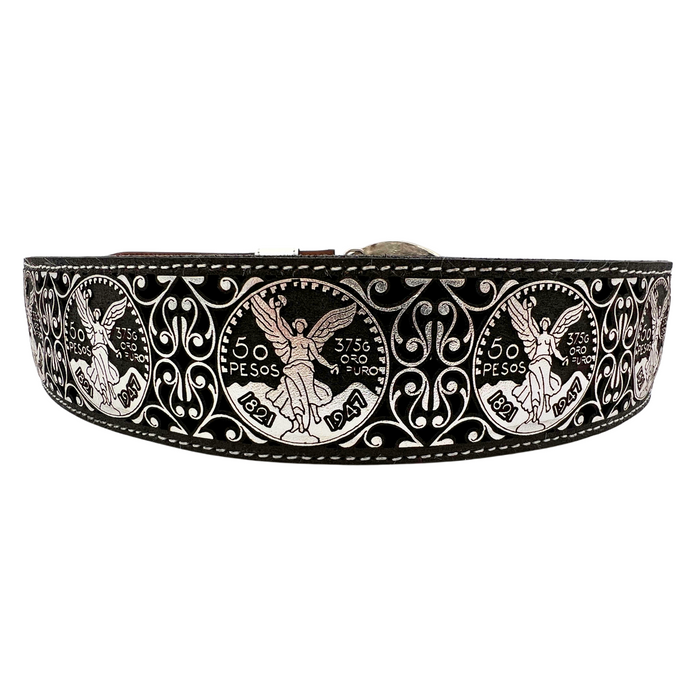 Cinto Vaquero Original El Centenario Plata Con Hebilla De Metal