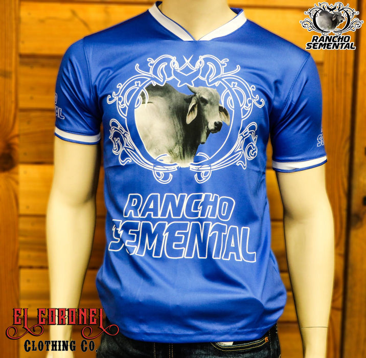 Camiseta Rancho Semental En Azul