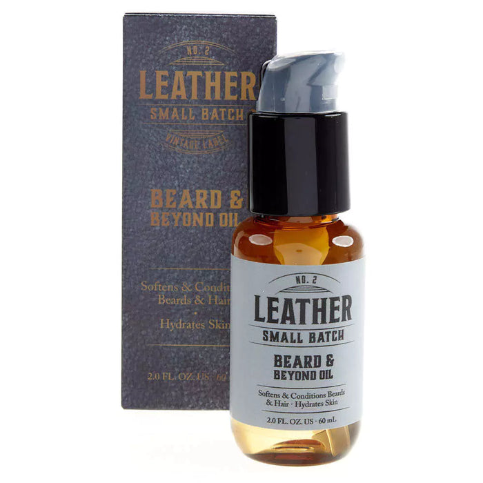 Leather Small Batch Beard & Beyond Oil 2.0 FL OZ