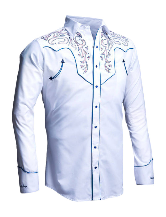 Camisa Rafael Amaya Western Style Blanco - 082CA01