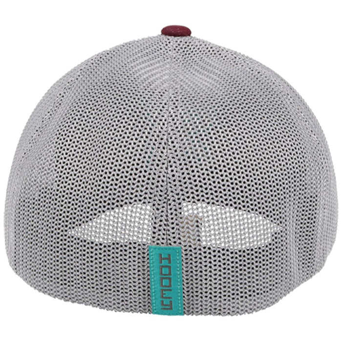 Hooey "Coach" Maroon & Grey Mesh 5 Panel W/ 3D Logo - 2112MAGY