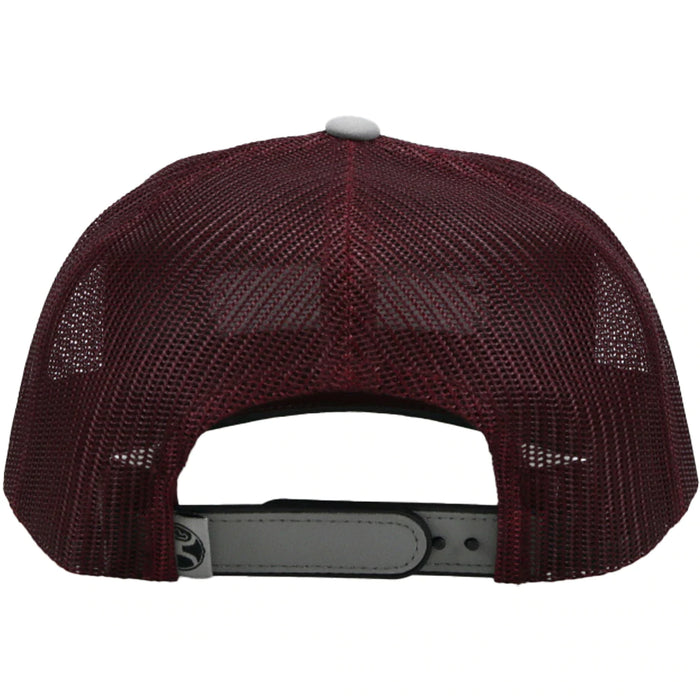 HOOEY Men's LOCKUP Grey/Maroon Trucker Cap - 2113T-GYMA