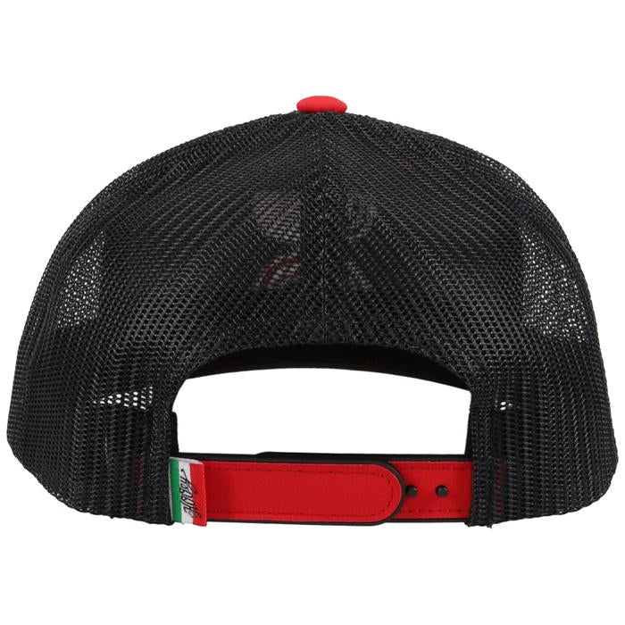 HOOEY Men's Texican Trucker Cap - 2118T-RDBK RED/BLACK "Boquillas" Mexico