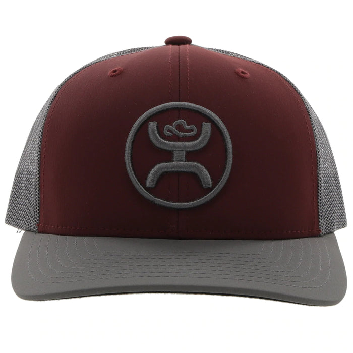 HOOEY Men's Cap O Classic Maroon/Grey - 2209T-MAGY