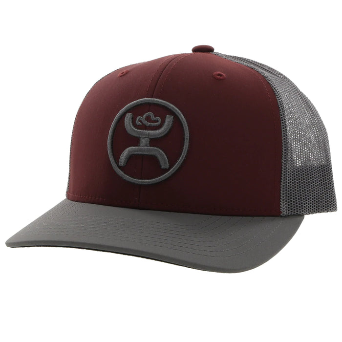 HOOEY Men's Cap O Classic Maroon/Grey - 2209T-MAGY