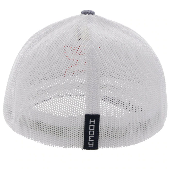 Hooey "Coach" Denim / White Mesh Flexfit 5 Panel W/ 3D Hooey Logo