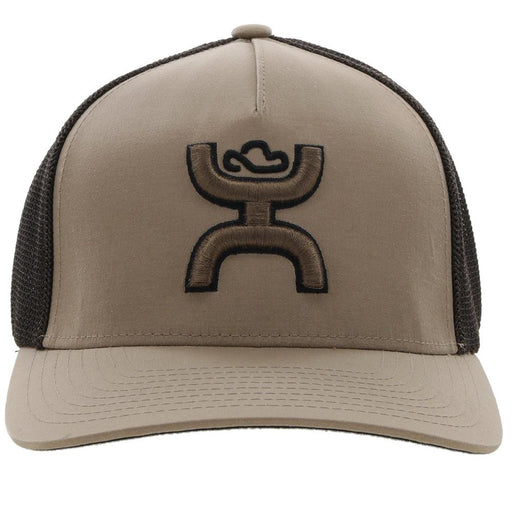 Hooey "Coach" Tan/Brown Mesh Flexfit 5 Panel W/ 3D Hooey Logo -2212TNBR