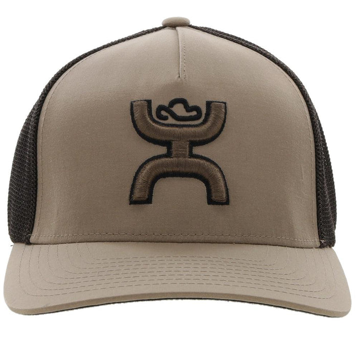 Hooey "Coach" Tan/Brown Mesh Flexfit 5 Panel W/ 3D Hooey Logo -2212TNBR