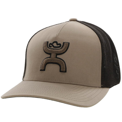 Hooey "Coach" Tan/Brown Mesh Flexfit 5 Panel W/ 3D Hooey Logo -2212TNBR