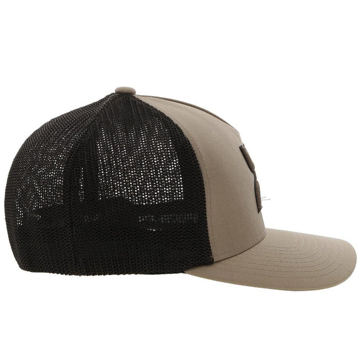 Hooey "Coach" Tan/Brown Mesh Flexfit 5 Panel W/ 3D Hooey Logo -2212TNBR