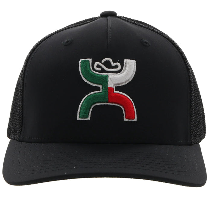 HOOEY Men's Trucker Cap -2218BK "BOQUILLAS" Black Flexfit