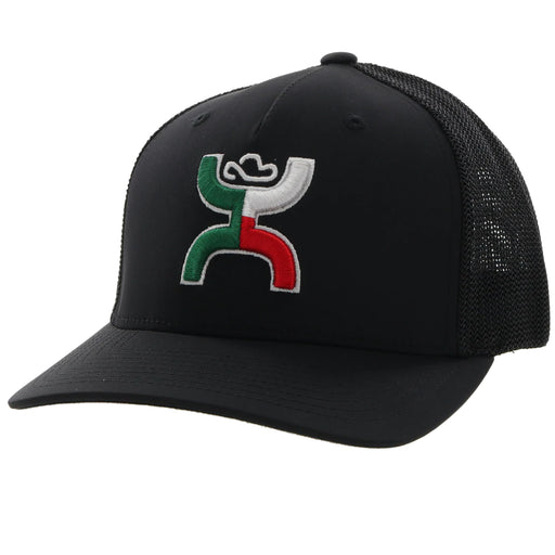 HOOEY Men's Trucker Cap -2218BK "BOQUILLAS" Black Flexfit