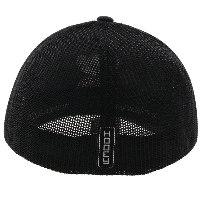 HOOEY Men's Trucker Cap -2218BK "BOQUILLAS" Black Flexfit