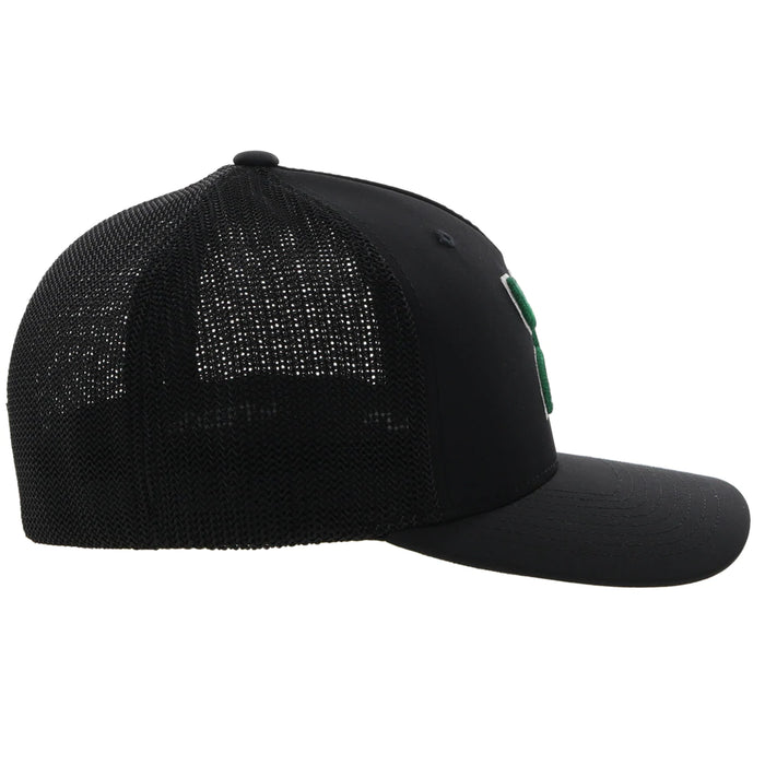 HOOEY Men's Trucker Cap -2218BK "BOQUILLAS" Black Flexfit