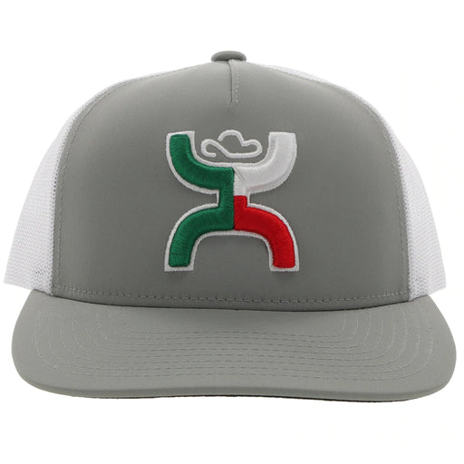 HOOEY Men's Trucker Cap -2218T-GYWH "BOQUILLAS" GREY/WHITE