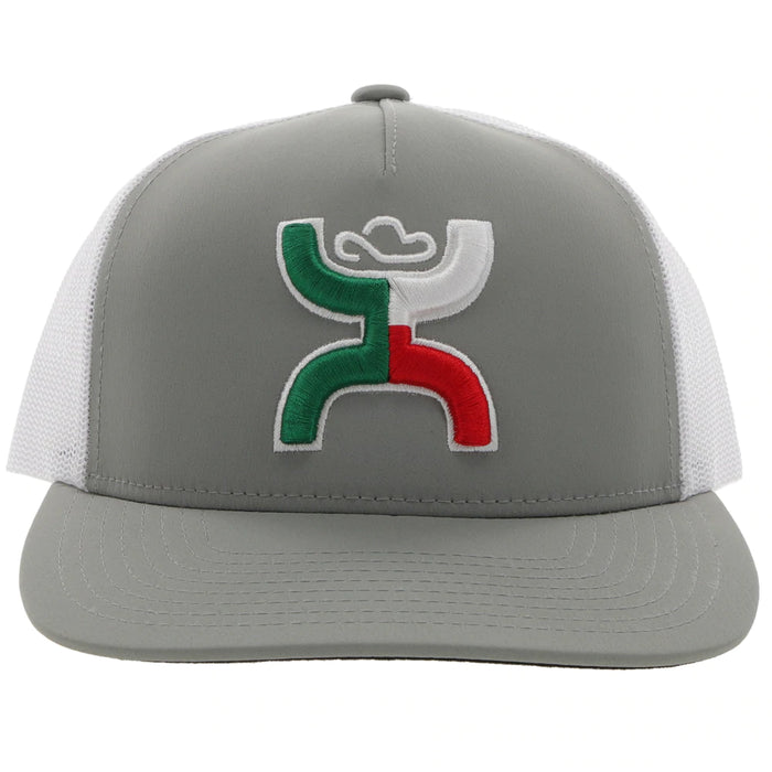 HOOEY Men's Trucker Cap -2218T-GYWH "BOQUILLAS" GREY/WHITE