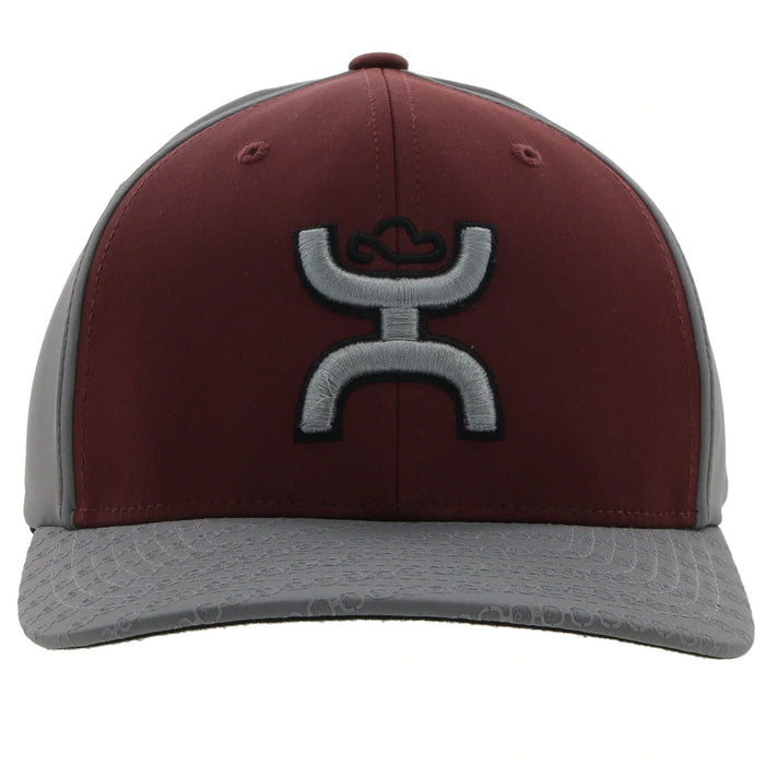 Hooey Solo III FlexFit Fitted Cap Maroon/Grey - 2219MAGY