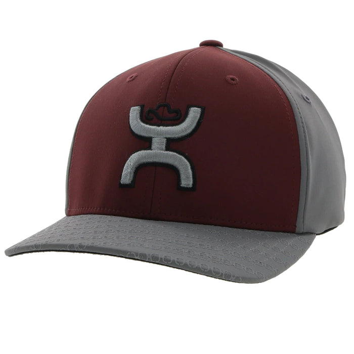 Hooey Solo III FlexFit Fitted Cap Maroon/Grey - 2219MAGY