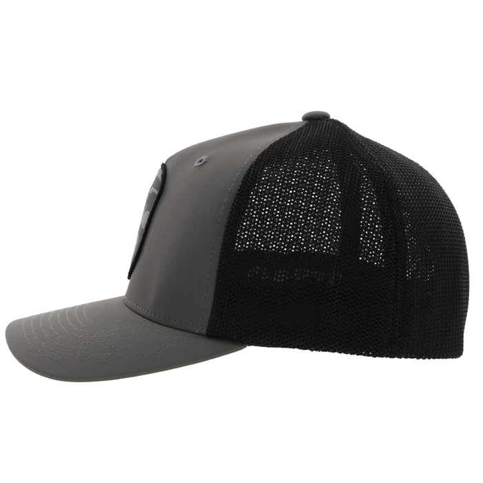 Hooey "Cheyenne" Charcoal & Black FLEXFIT Hat - 2244CHBK