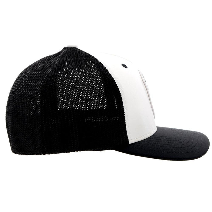 Hooey "Cheyenne" Black/White Flexfit Hat - 2244WHBK