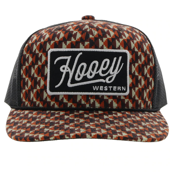 Hooey Lakota Brown/Black 5-Panel Trucker Hat with Patch - 2248T-BRBK