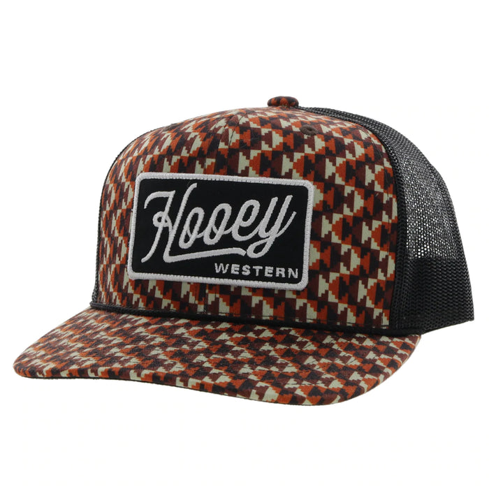 Hooey Lakota Brown/Black 5-Panel Trucker Hat with Patch - 2248T-BRBK