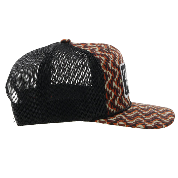 Hooey Lakota Brown/Black 5-Panel Trucker Hat with Patch - 2248T-BRBK