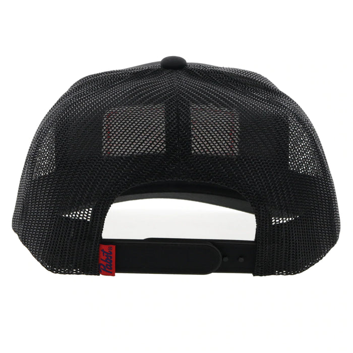 Hooey "Pabst Blue Ribbon" BLACK 5-Panel Trucker Hat with Patch - 2273T-BK