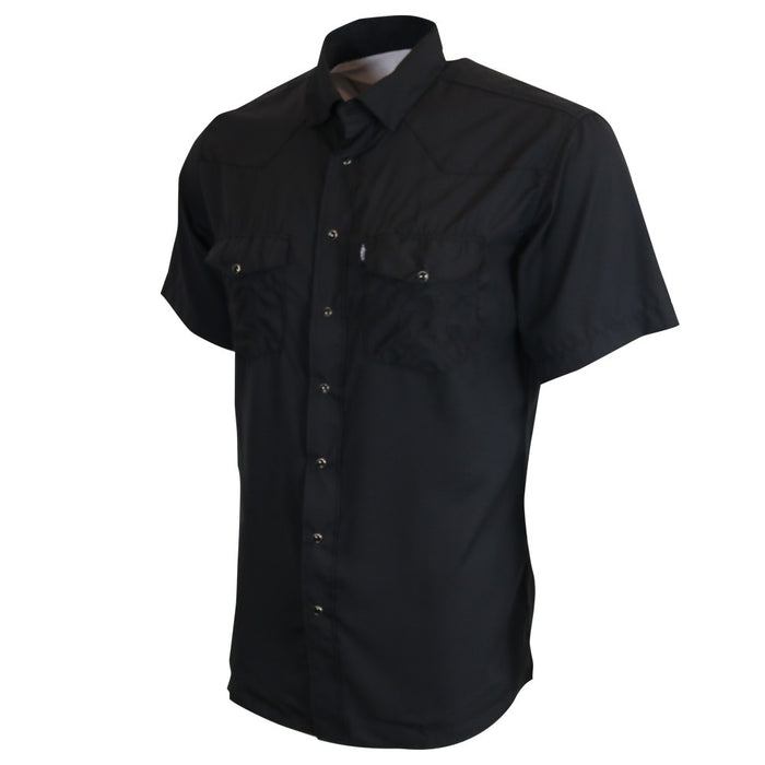 Hooey "Sol" Black Short Sleeve Pearl Snap Western Shirt