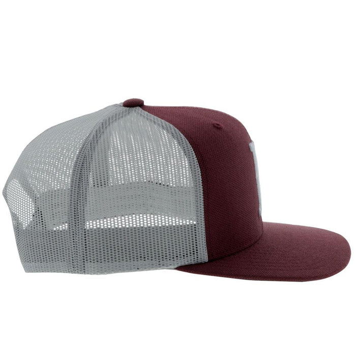 Hooey Punchy 6-Panel Trucker Hat Maroon/Grey 5026T-MAGY