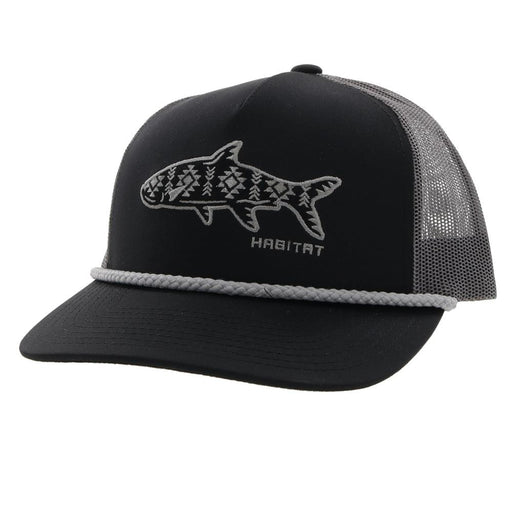 Hooey Habitat Black/Charcoal Snapback - 6014T-BKCH