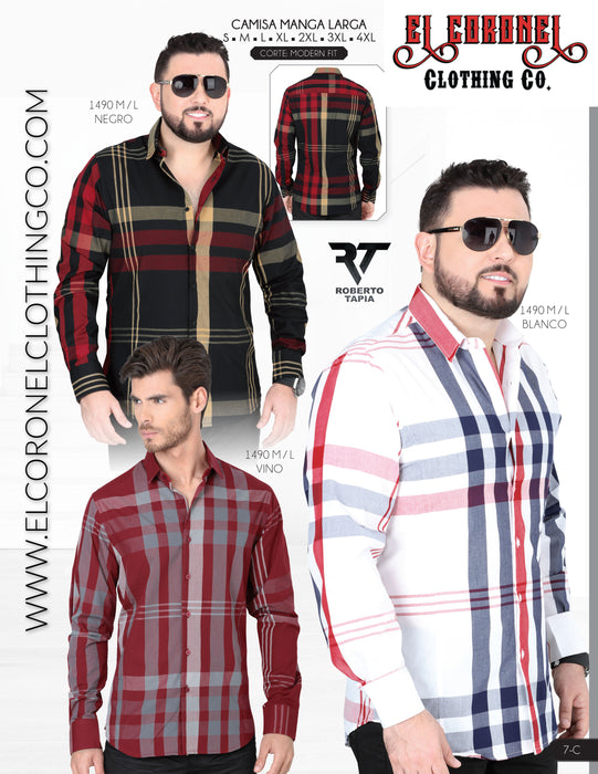 Camisa Lamasini 1490 Modern Fit manga larga - Estilo Roberto Tapia