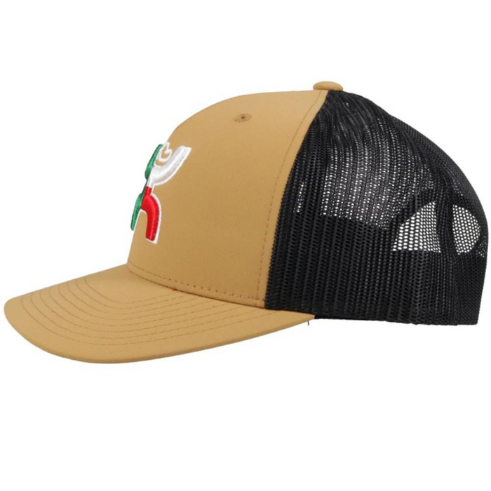 HOOEY Men's Trucker Cap - 2118T-TNBK Tan & Black  "Boquillas" Mexico