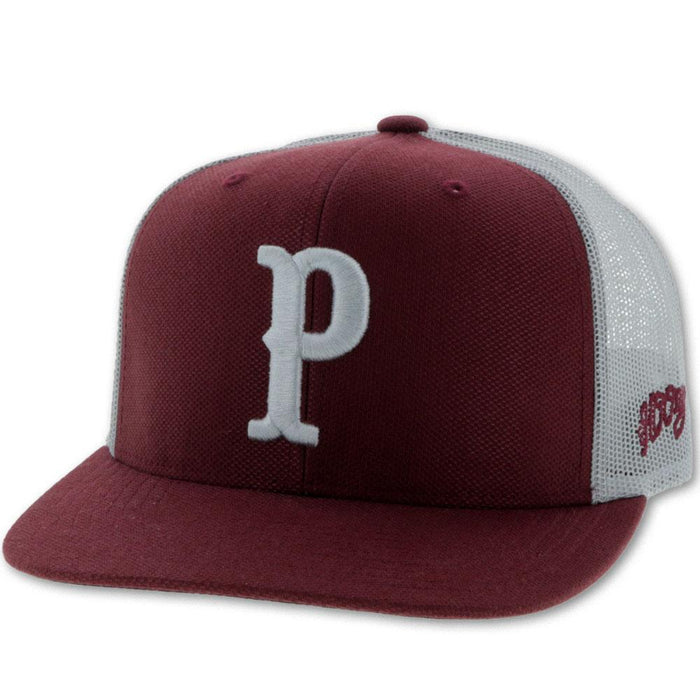 Hooey Punchy 6-Panel Trucker Hat Maroon/Grey 5026T-MAGY