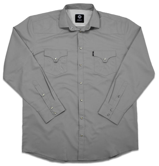 Hooey Grey "Sol" Long Sleeve Pearl Snap Western Shirt