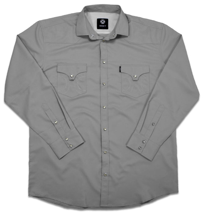 Hooey Grey "Sol" Long Sleeve Pearl Snap Western Shirt