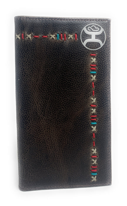 Hooey Cross Stitch Rodeo Wallet Brown - 2041566W2