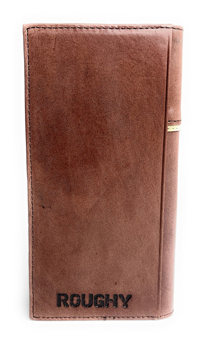 Hooey Mens Western Rodeo Leather Tooled Floral Logo Brown Wallet -2001566W7