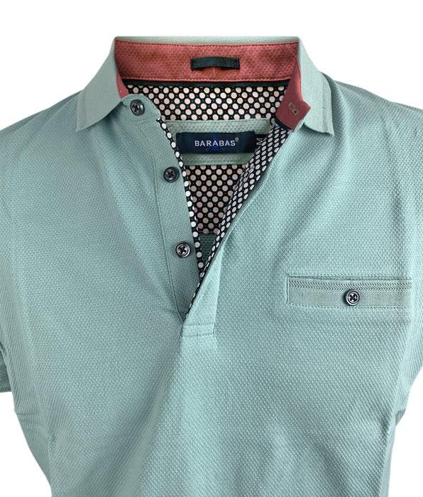 Barabas Men's Classic Teal Polo