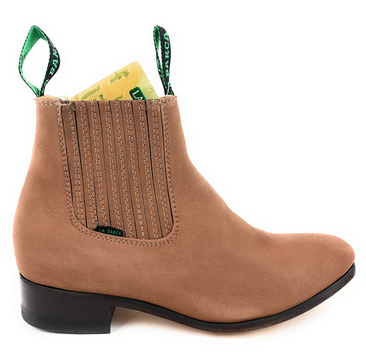 La Barca Botin Charro Men's Color Topo Gamuza