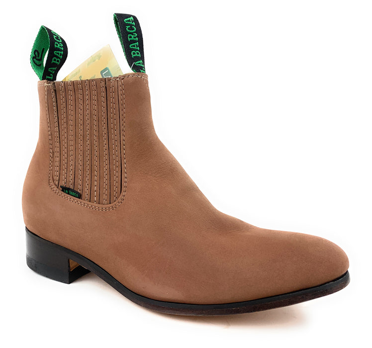 La Barca Botin Charro Men's Color Topo Gamuza