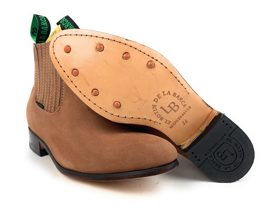 La Barca Botin Charro Men's Color Topo Gamuza
