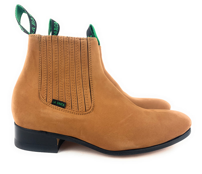 La Barca Botin Charro Men's Color Camel Gamuza
