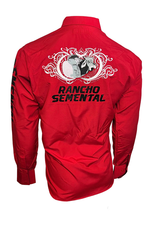 Rancho Semental Men's Red Long Sleeve Shirt - RSS31
