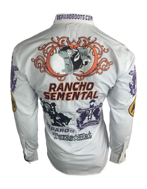 Rancho Semental Men's White long Sleeve Reparo Shirt