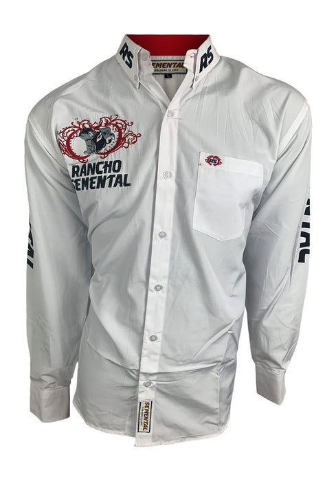 Rancho Semental Men's White long Sleeve Shirt - RSS3