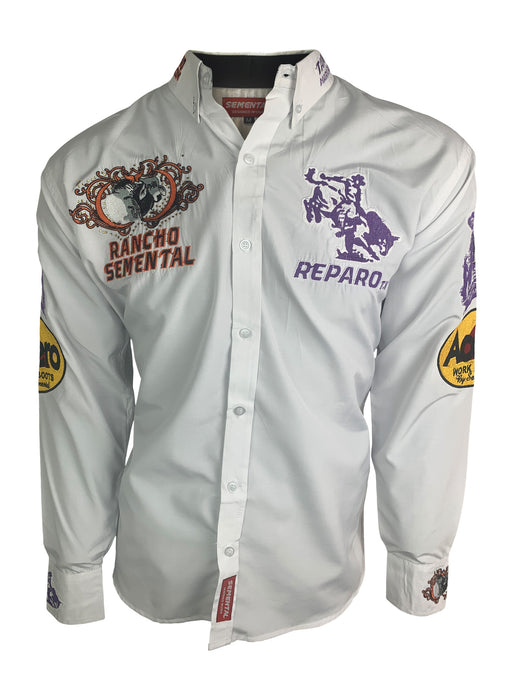 Rancho Semental Men's White long Sleeve Reparo Shirt
