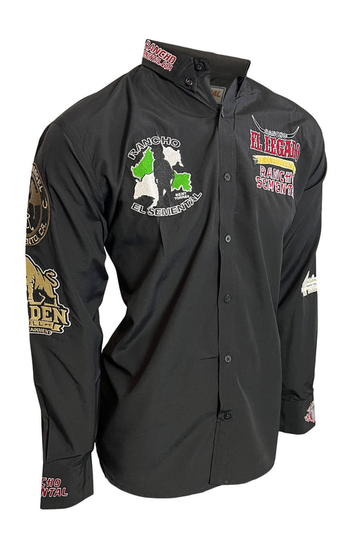 Camisa Estilo Rancho El Legado En Negro De Marca Rancho Semental