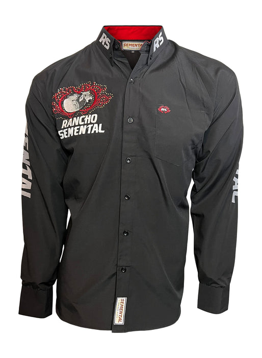 Rancho Semental Men's Black Long Sleeve Shirt - RSS30