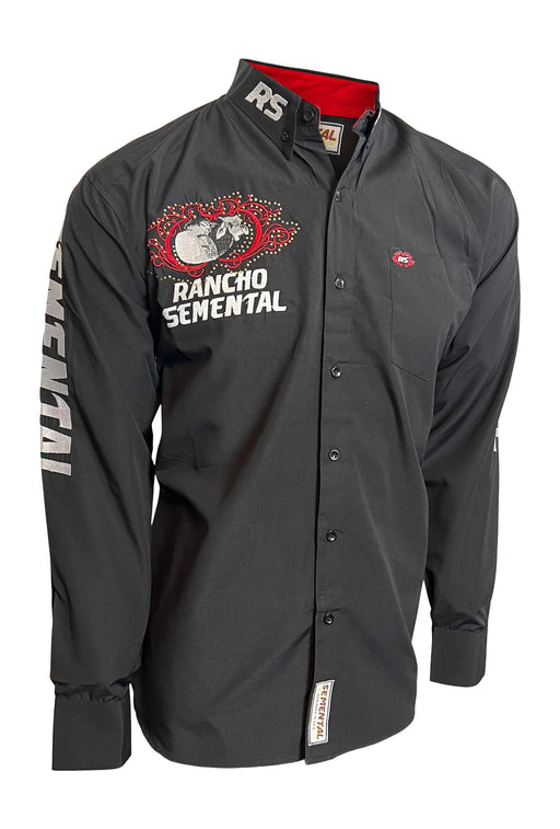 Rancho Semental Men's Black Long Sleeve Shirt - RSS30